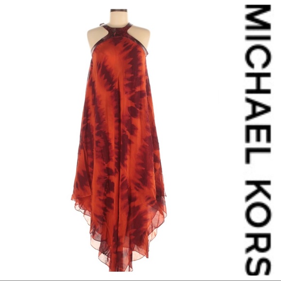 💕SALE💕 NWT Michael Kors Runway Silk Dress - Picture 2 of 6